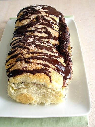 Brioche filled with chocolate ganache