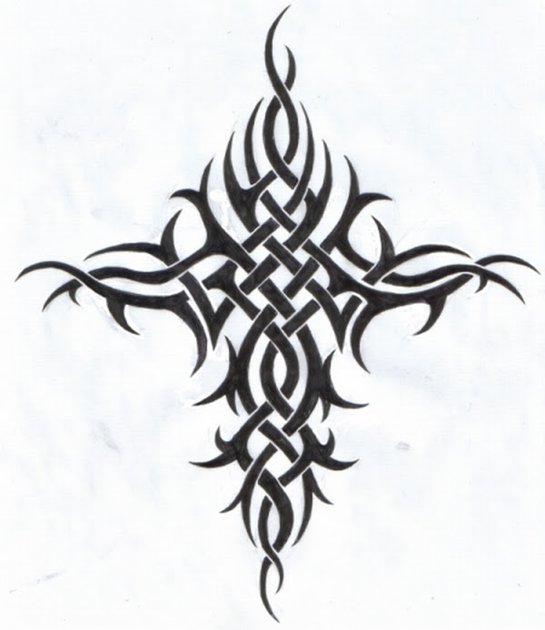 tribal cross tattoo for men. cross tattoos for men. Tribal