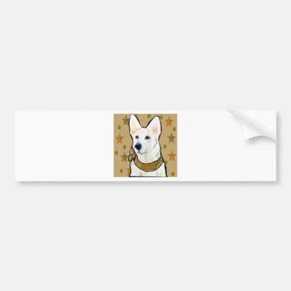 White German Shepherd Soldier Bumper Sticker