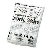 Table Set Linen-Like Table Skirting - White