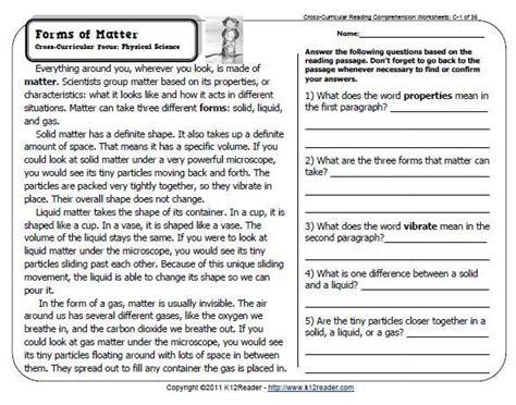 Free printable reading comprehension worksheets for grade 1 to grade 5. view 10 reading comprehension worksheet for 6th graders pics small