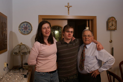 Looking tired, with Max und Opa
