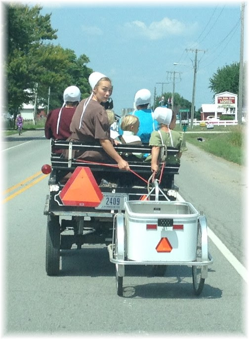 Shipshewana Amish open wagon 8/7/14