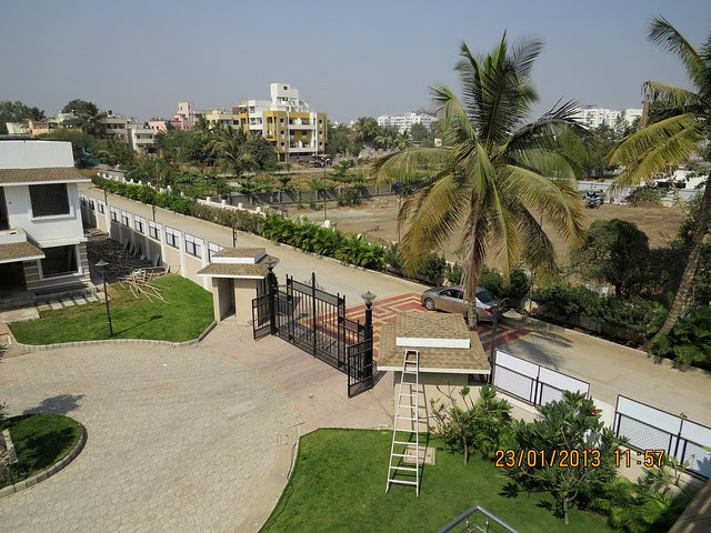 Entrance road & Main Gate of Gated Community of 3 BHK Bungalows at Green City Handewadi Road Hadapsar Pune 411028