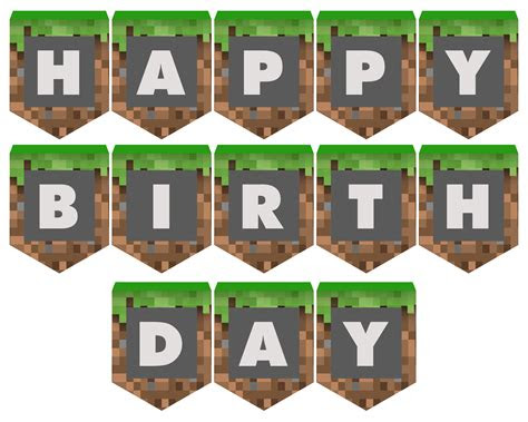  minecraft birthday card printable
