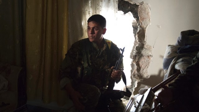 A Kurdish fighter from the 