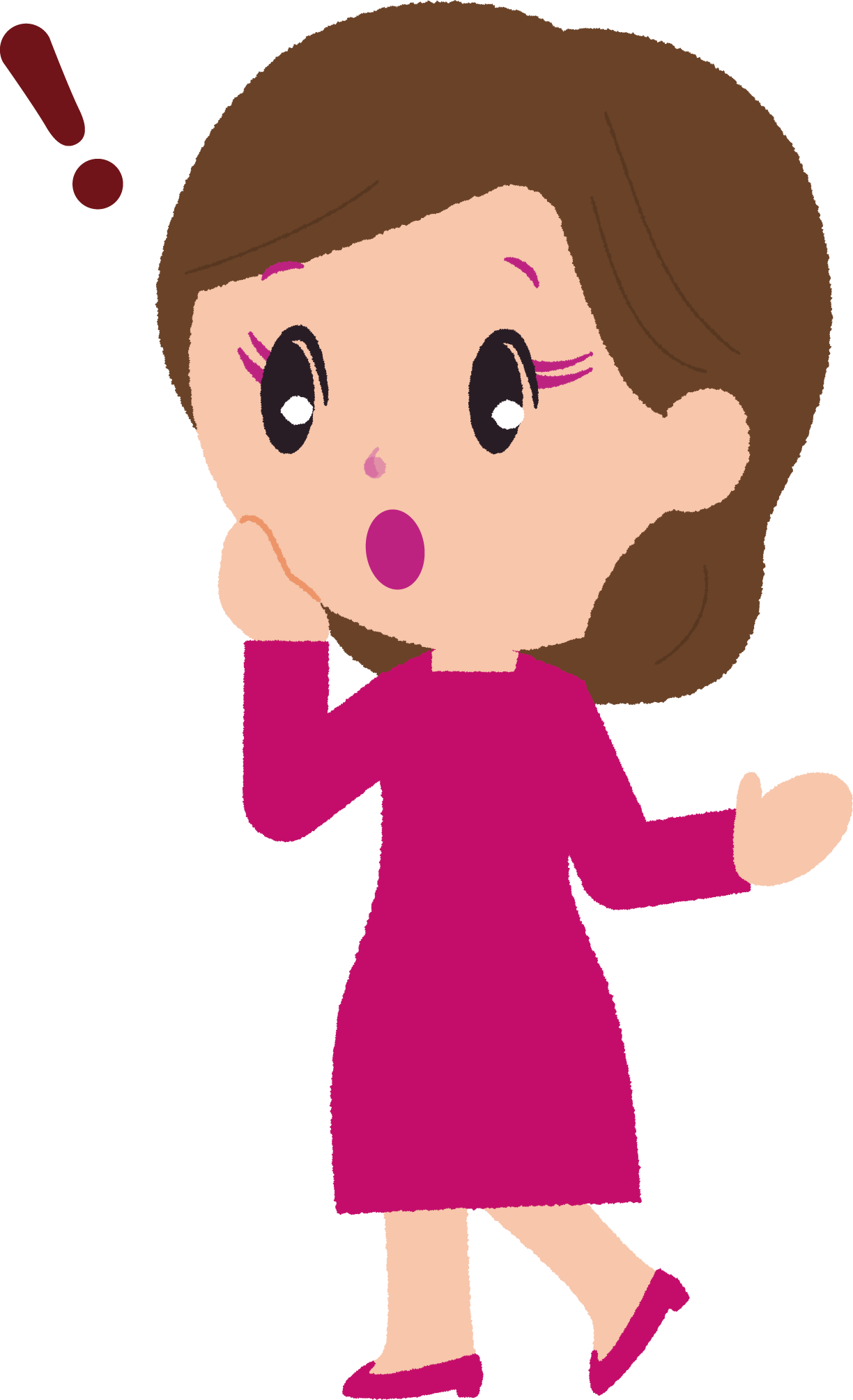 問題解決の女性イラスト なるほど 安心 やったね 可愛い無料イラスト素材集