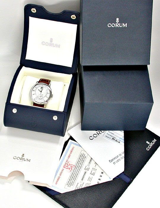 Original-Foto 5, CORUM CLASSICAL GANGRESERVE RESERVE d.MARCHE TOPUHR NEU