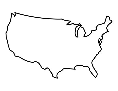 blank map   united states printable usa map  template