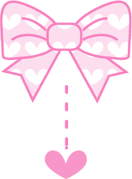 可愛いハートとリボンのイラスト 無料イラスト 姫系な素材