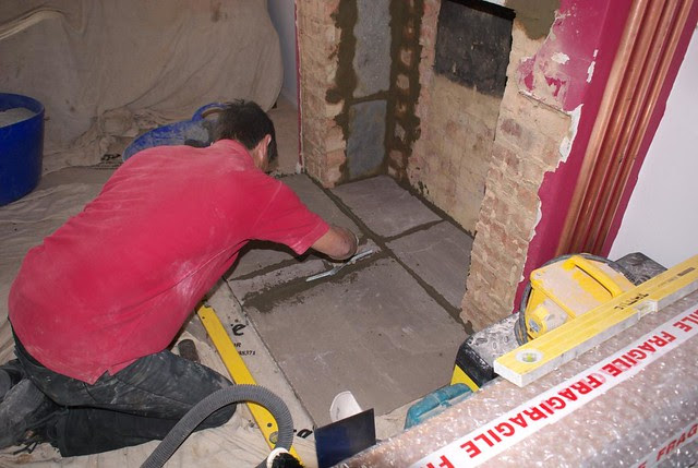 Wood burning stove installation