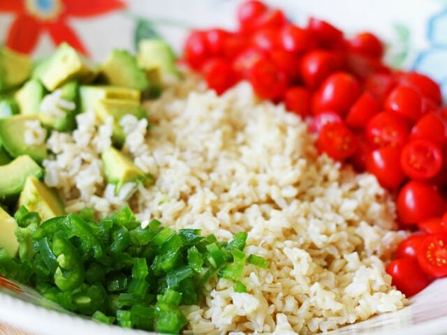 America's Test Kitchen's Southwestern brown rice salad from Our Best Bites--healthy and Delicious!
