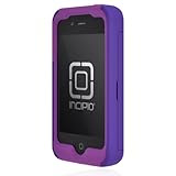 Incipio IPH-679 iPhone 4/4S Stowaway Credit Card Hard Shell Case with Silicone Core - 1-Pack - Retail Packaging - Deep Purple/Purple