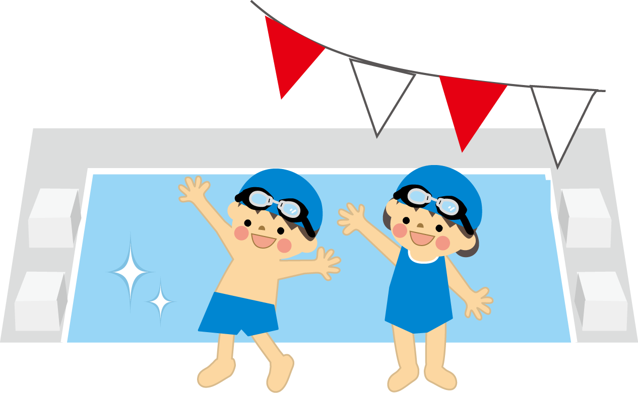プール 水泳のイラスト 無料イラスト フリー素材