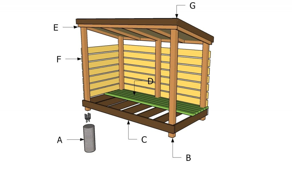 Woodworking firewood storage building plans PDF Free Download