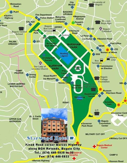 Starwood Hotel Baguio Location Map