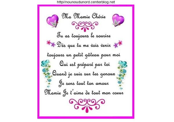 Poeme Pour La Fete Des Mamies Ecrit Par Nounoudunord