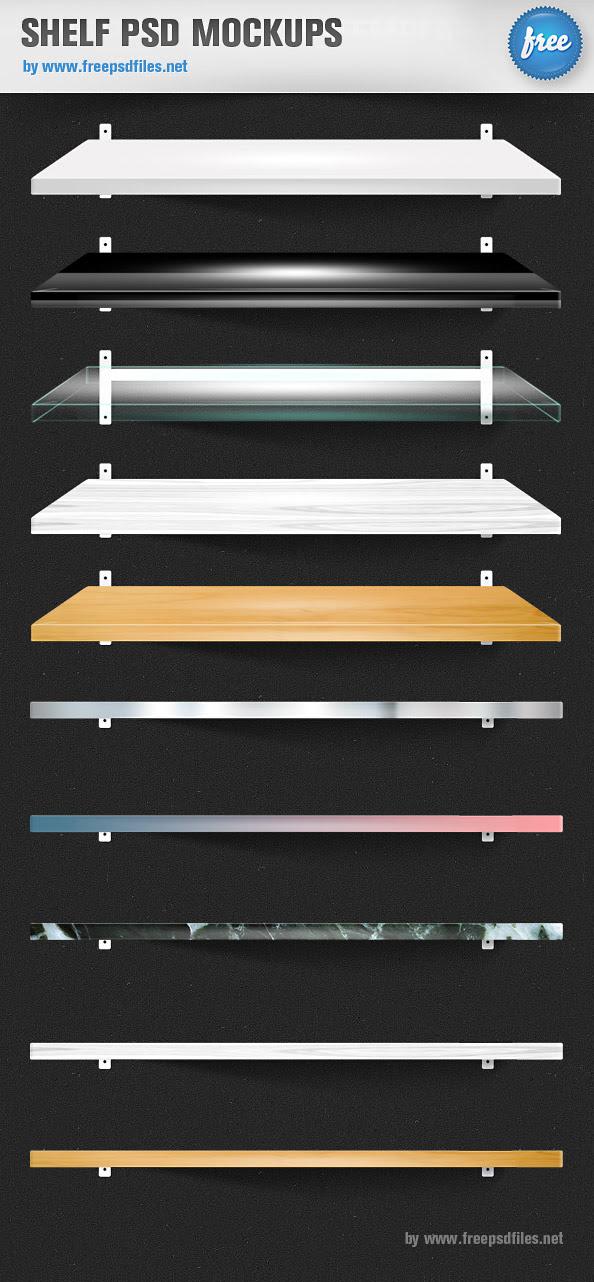 Download Shelf PSD Mockups Templates - Free PSD Files