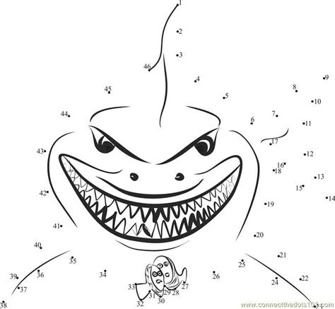 bruce finding nemo coloring page coloring home