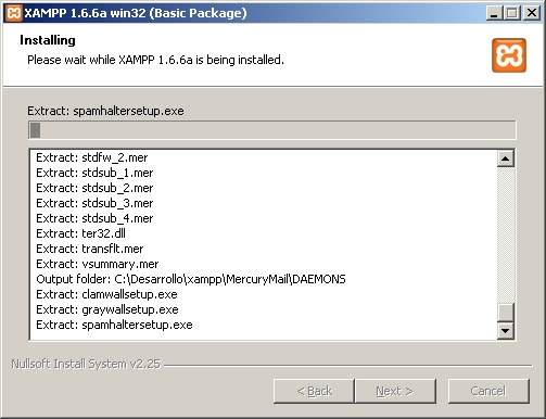 XAMPP - copiando ficheros