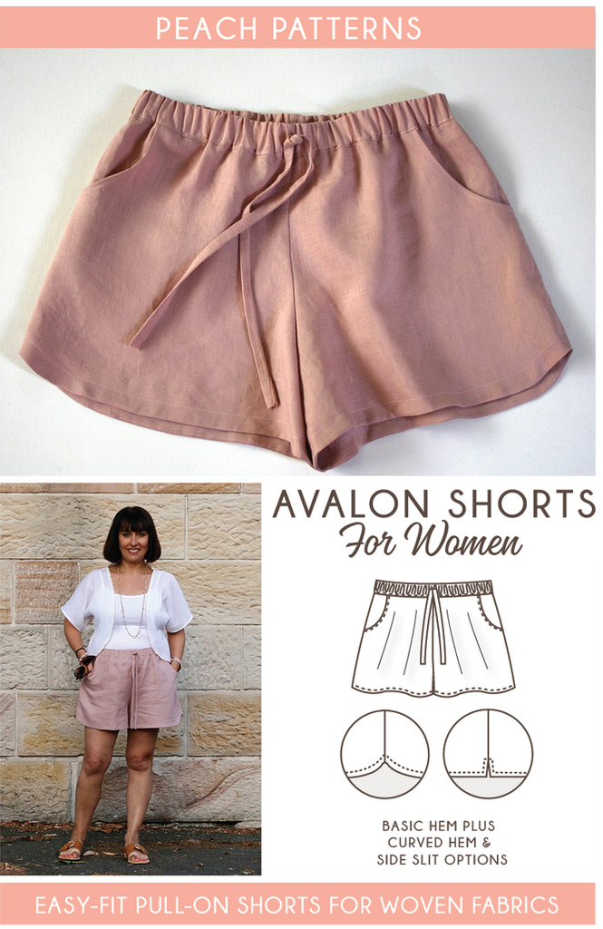 Avalon Shorts PDF Sewing Pattern for Women - Peach Patterns
