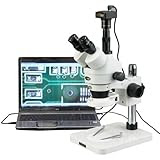 AmScope 3.5X-180X Manufacturing 144-LED Zoom Stereo Microscope with 10MP Digital Camera