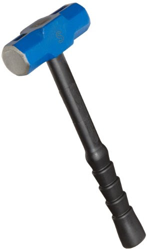 Nupla BDS-4-14 ESG Soft Steel Double Face Safety Sledge Hammer with Ergo Power Handle and SG Grip, 14