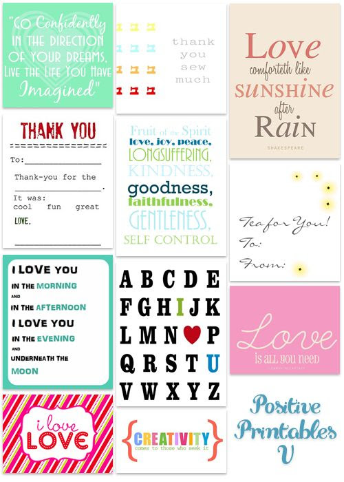 GREAT free printables