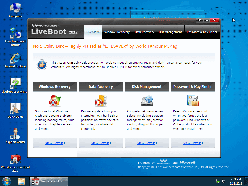 Wondershare LiveBoot 2012 - бесплатная лицензия