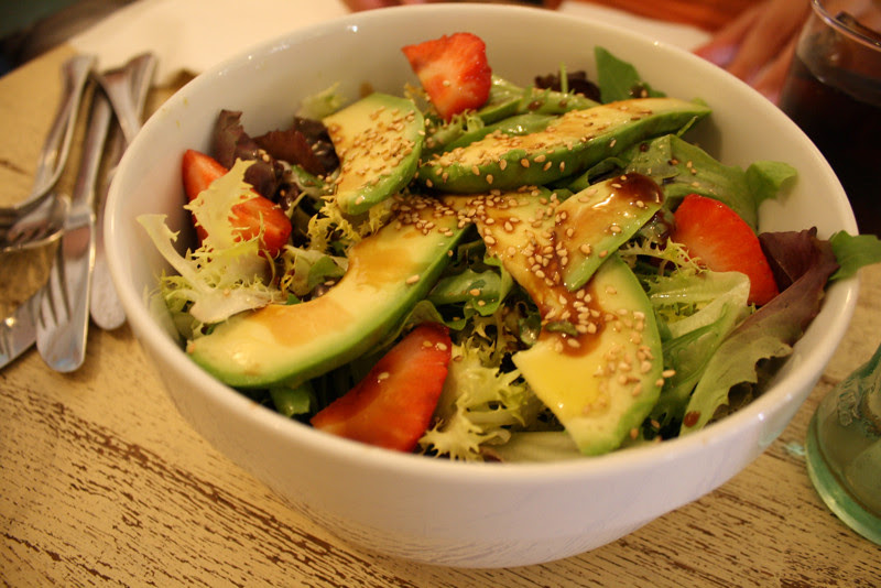 delicious avocado salat at a cool little café in the museum quarter of Madrid