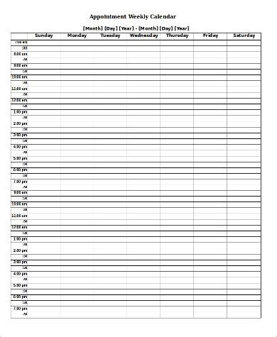  free 13 sample weekly calendar templates in ms word pdf excel
