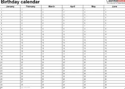 Stay on top of things of the . birthday calendars free printable pdf templates