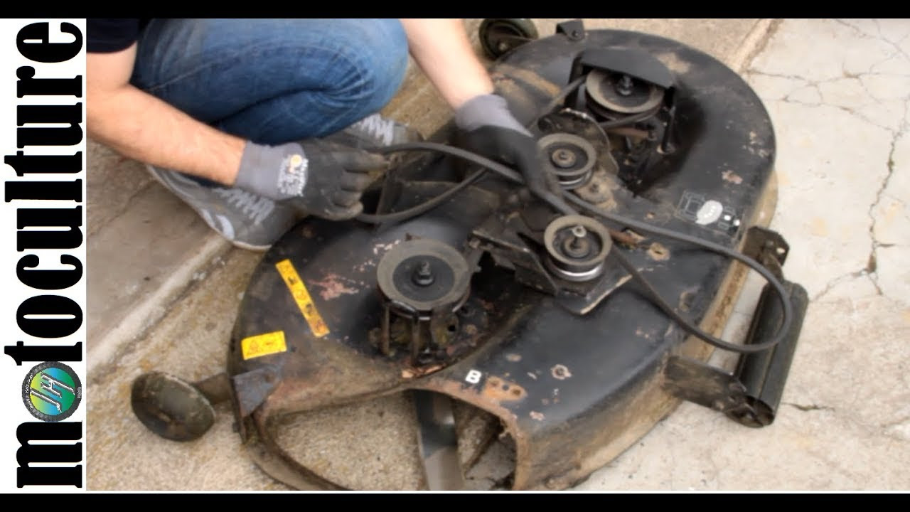 Montage courroie tracteur tondeuse sentar