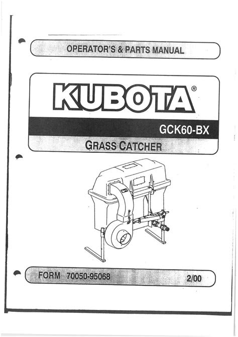 PDF Gck60bxman Kubota Parts Manual Guide