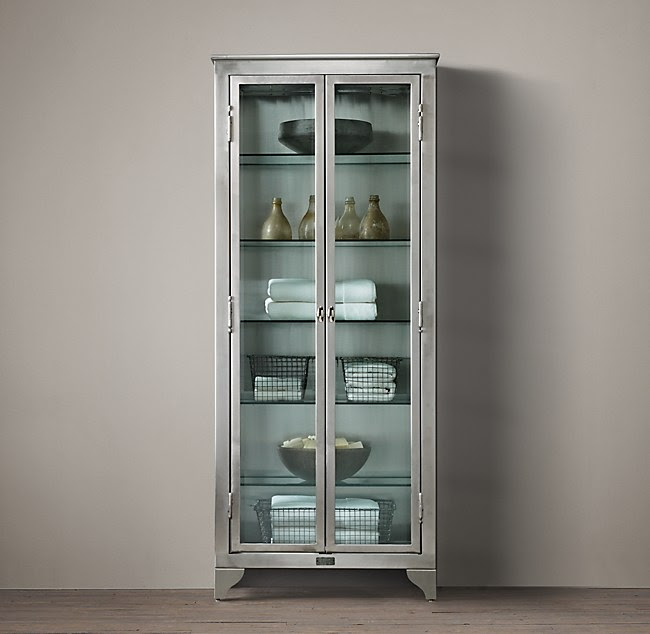 1930s Laboratory Stainless Steel Bath Cabinet Medium