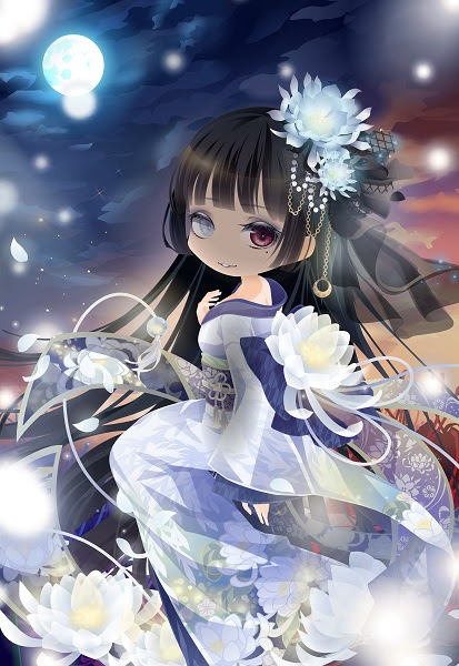 Trade 月下美人の髪飾り ブラック