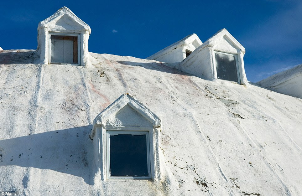 Home from home: The igloo was originally designed as a hotel in the 1970s, but was abandoned mid-project, meaning that its interior is completely unfinished