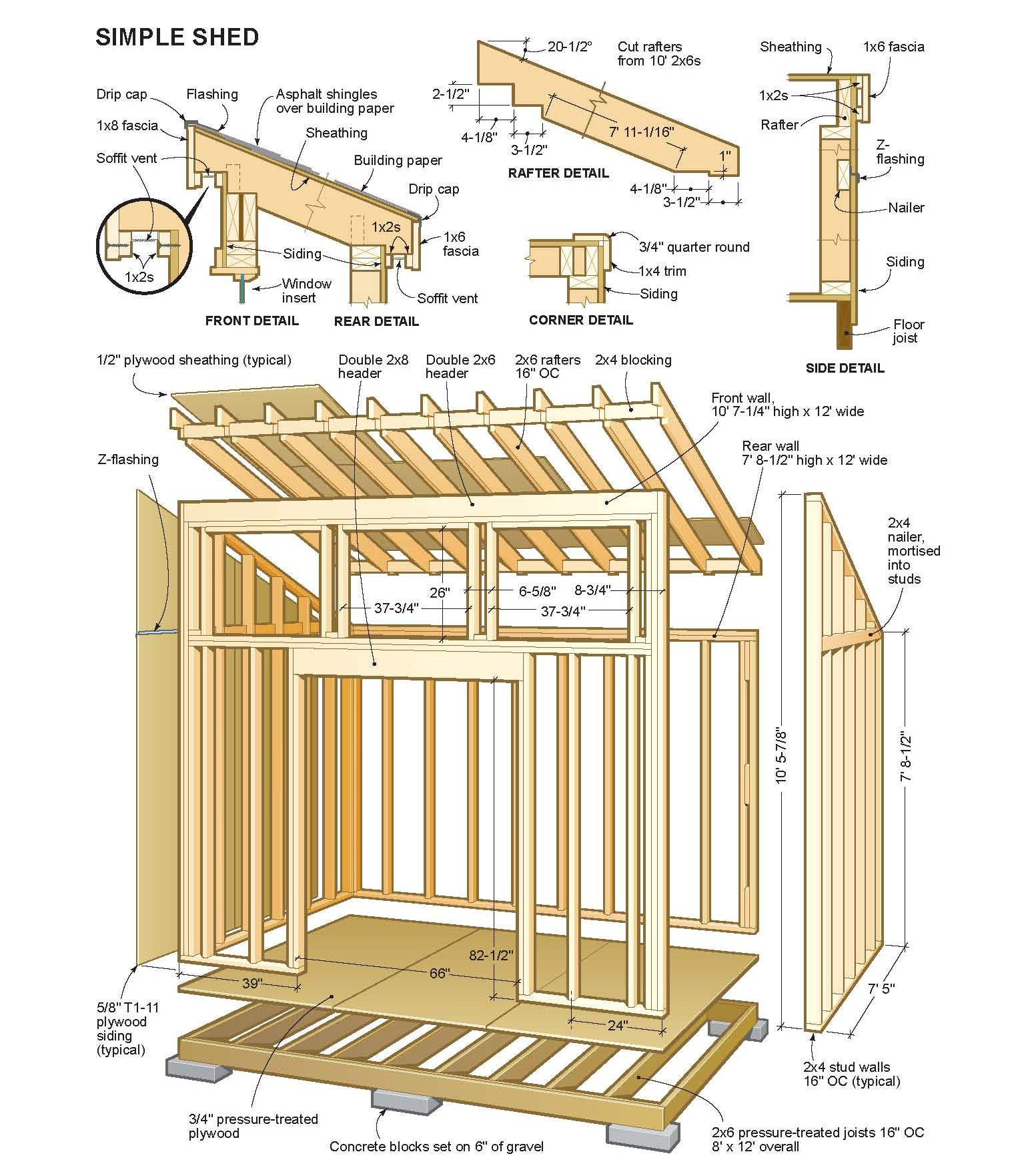 storage shed plans 10x10 - Building A Wood Shed