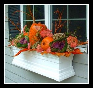 pumpkin flower box