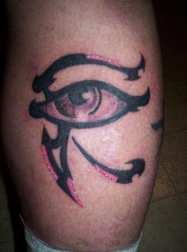 He tweeted the picture of the Eye of Horus last night, check it out below. Not your average tattoo (Group)