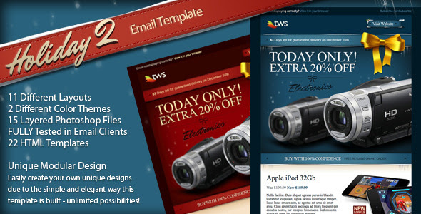 Holiday 2 - HTML Email - Newsletters Email Templates
