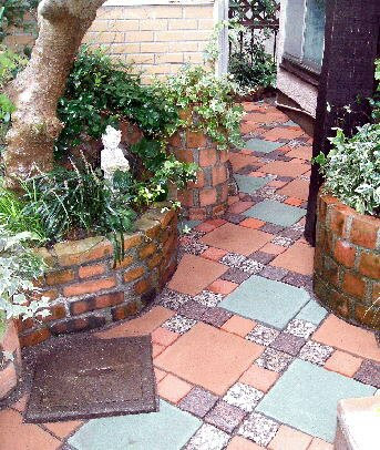 敷石 敷石やピンコロを使ったレンガの敷き方