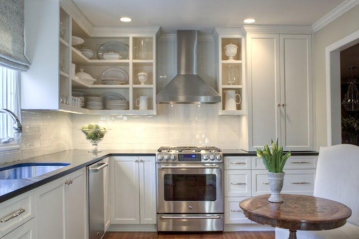White Shaker Cabinets - Transitional - kitchen - Allison Harper ...