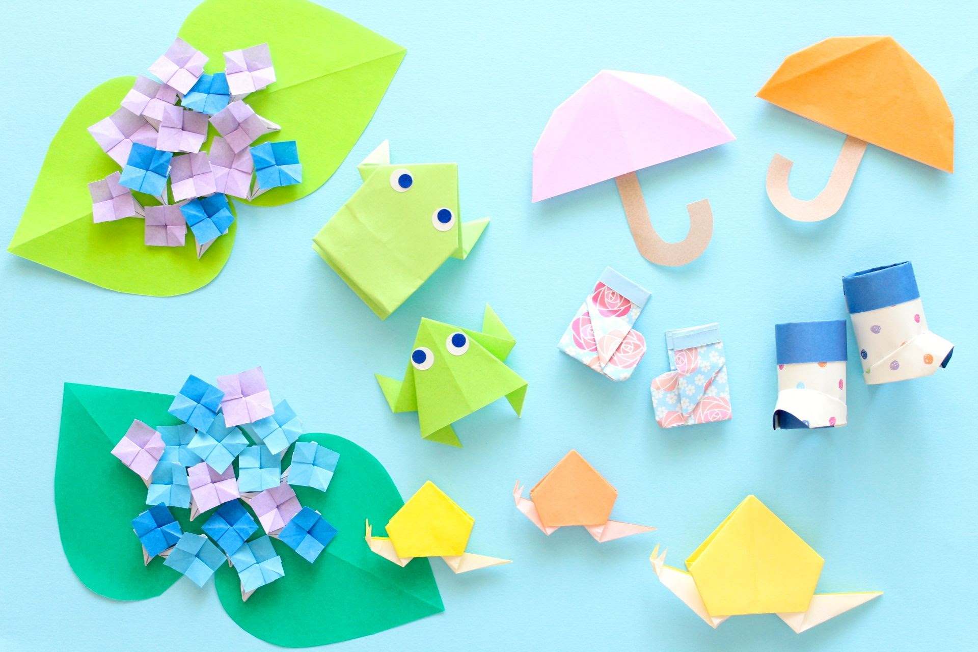 6月の折り紙 簡単な折り方7作品で雨の日も大喜び