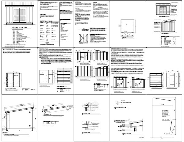 12x12 Lean To Storage Shed Plans I nclude The Following
