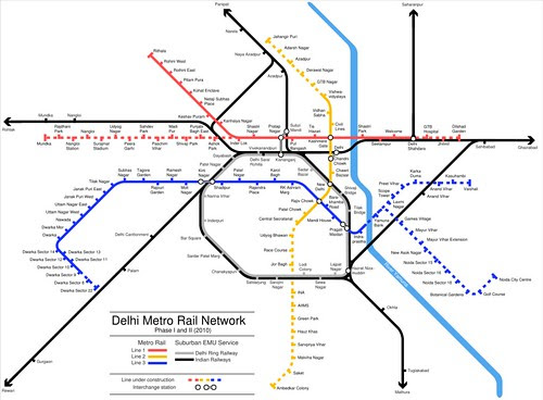 delhi metro map. Delhi Metro Map: Delhi Metro