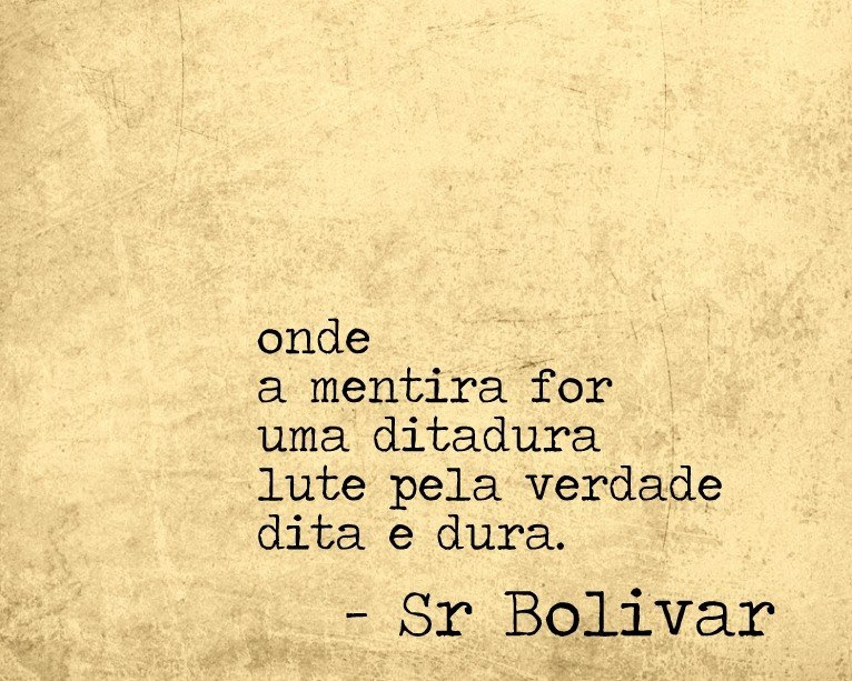 

via Senhor Bolivar 

