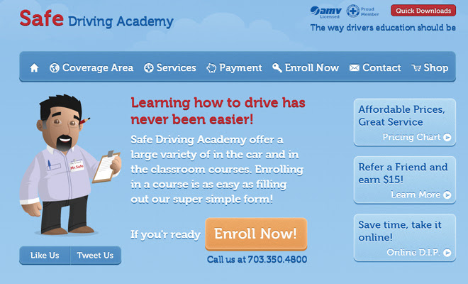safe driving academy vector artwork website inspiration