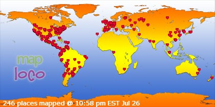 Profile Visitor Map - Click to view visits
