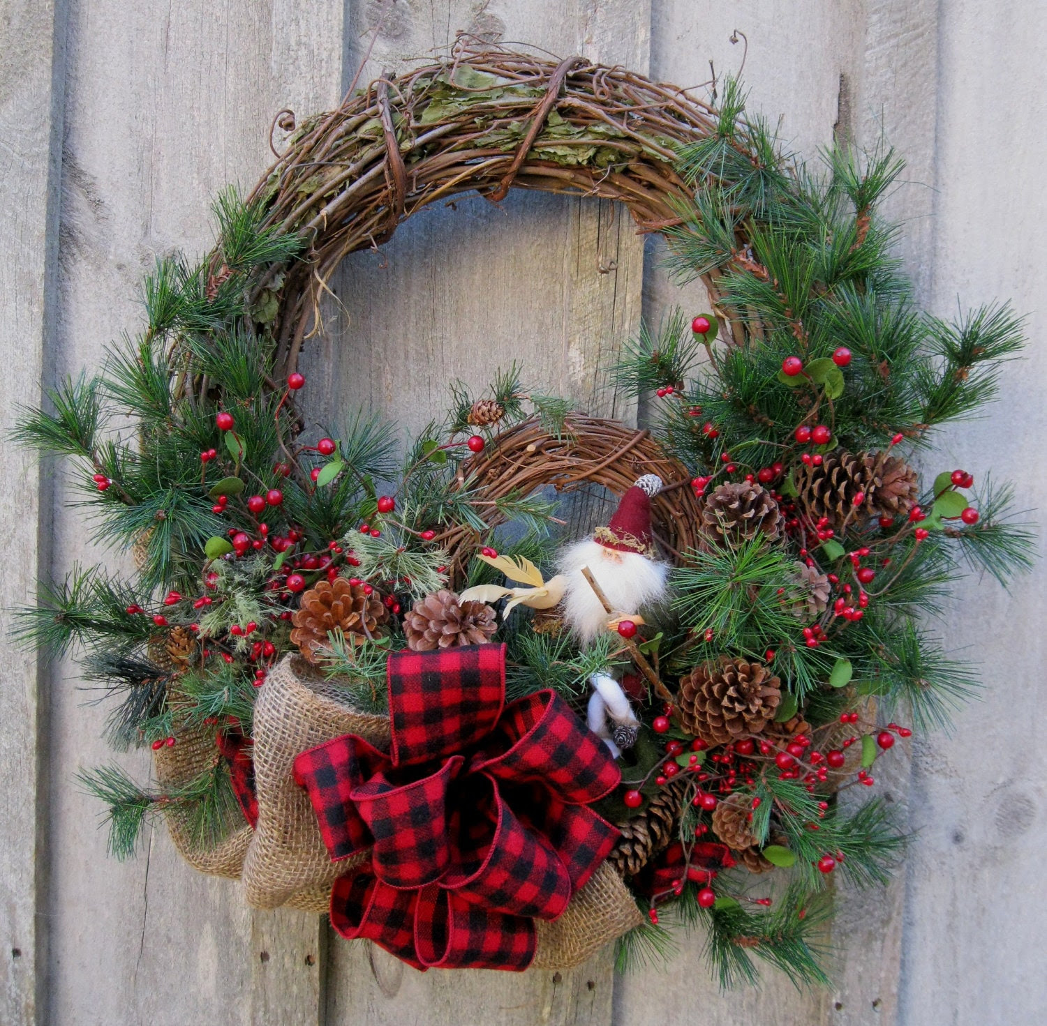 Christmas Wreath Holiday Décor Woodland by NewEnglandWreath